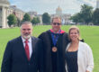 Jim Crawford (left), Dr. Nathan Busch (middle), and Cynthia Crawford (right) | Photo Courtesy of cnu.edu